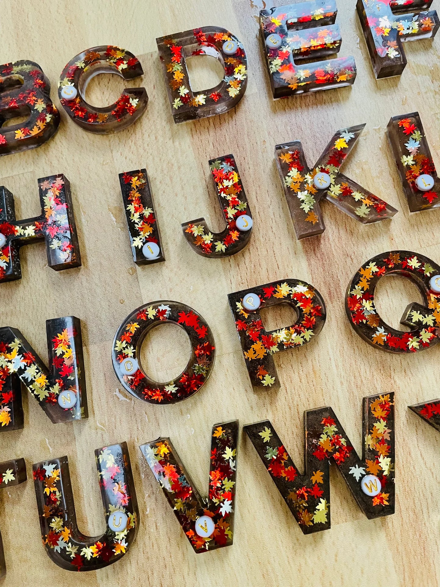 Fall Resin Alphabet and Loose Parts